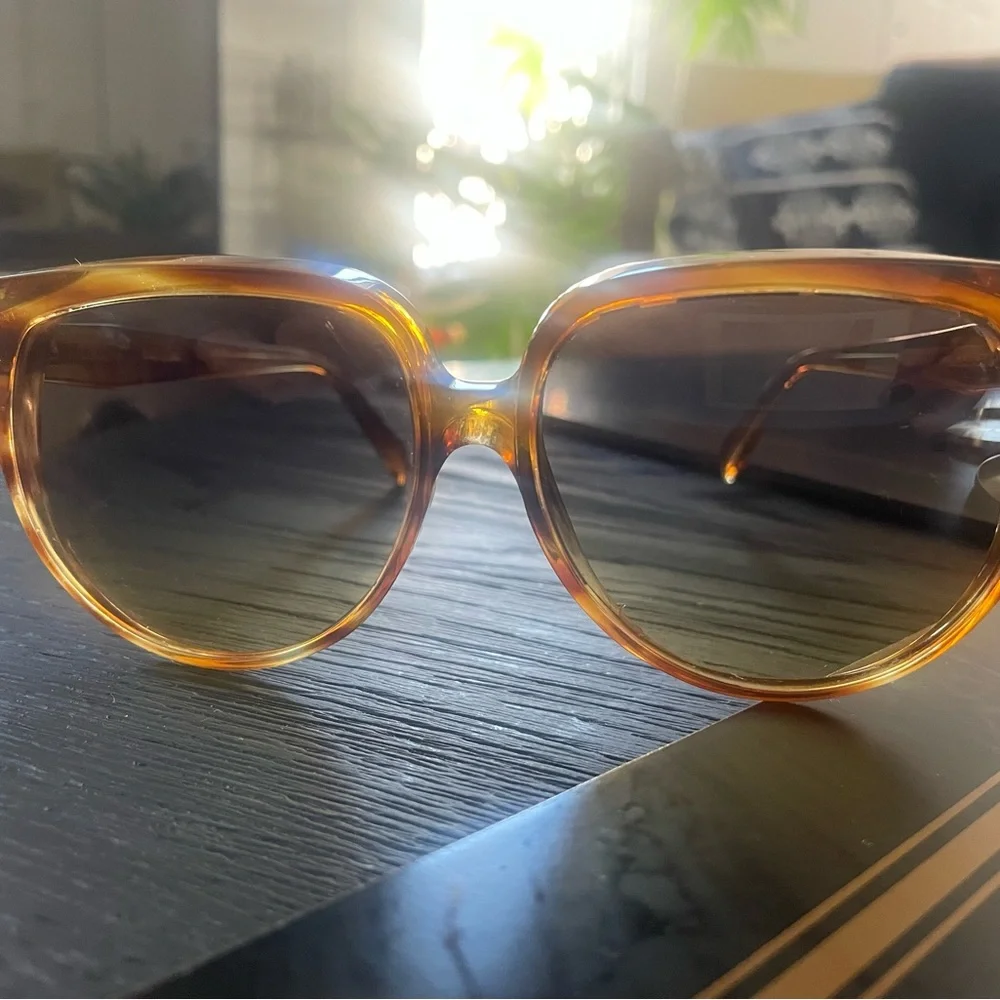 Celine Acetate Oversized Sunglasses - Havana Brown - Picture 6 of 9